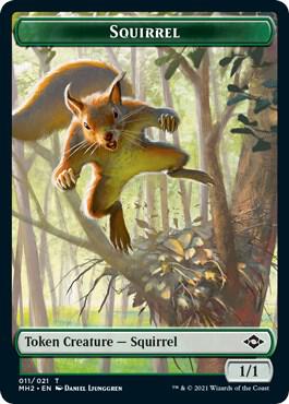 Squirrel // Zombie Army Double-Sided Token, Modern Horizons 2 11 // 7