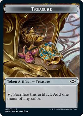 Treasure (021) // Zombie Double-Sided Token, Modern Horizons 2 21 // 6