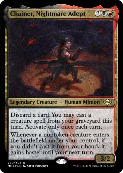 Chainer, Nightmare Adept (Foil Etched), Modern Horizons 2 289
