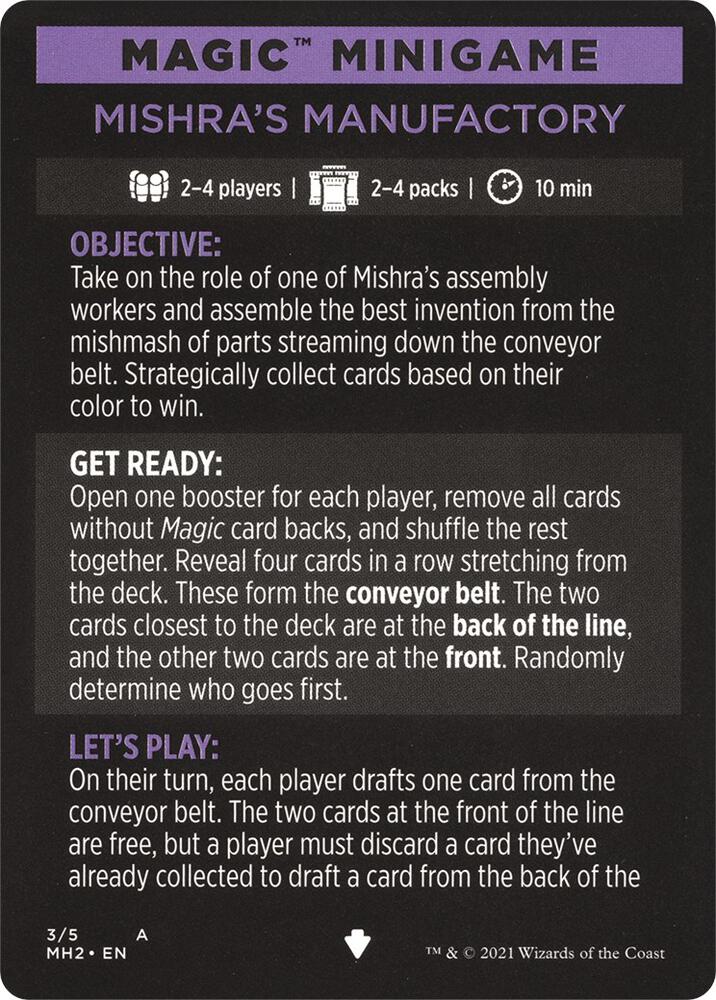 Magic Minigame: Mishra's Manufactory, Modern Horizons 2 3
