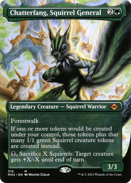 Chatterfang, Squirrel General (Borderless), Modern Horizons 2 316