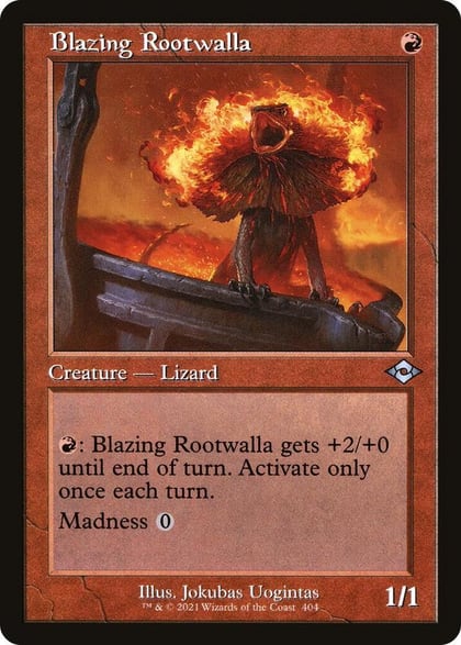 Blazing Rootwalla (Retro Frame), Modern Horizons 2 404