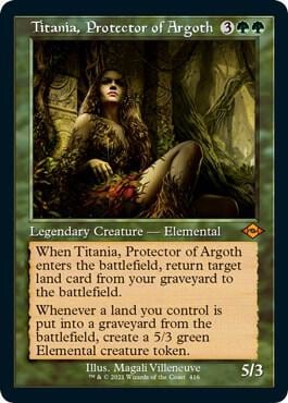 Titania, Protector of Argoth (Retro Frame) (Foil Etched), Modern Horizons 2 416