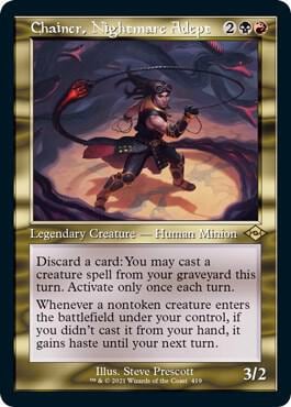 Chainer, Nightmare Adept (Retro Frame) (Foil Etched), Modern Horizons 2 419