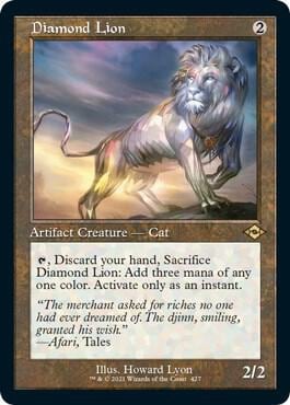 Diamond Lion (Retro Frame) (Foil Etched), Modern Horizons 2 427