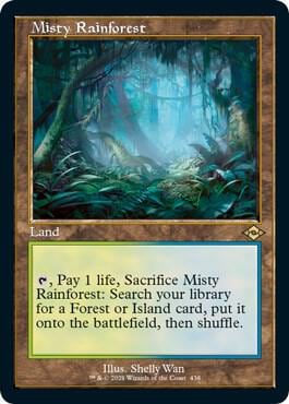 Misty Rainforest (Retro Frame) (Foil Etched), Modern Horizons 2 438