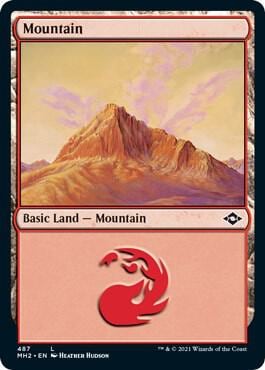 Mountain (487) (Foil Etched), Modern Horizons 2 487