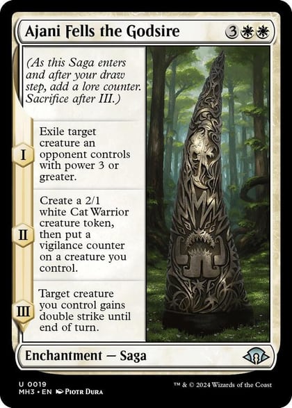 Ajani Fells the Godsire, Modern Horizons 3 19