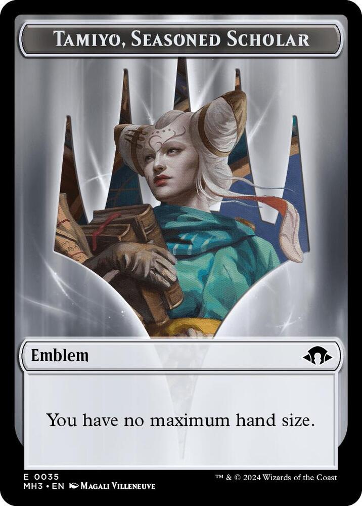 Emblem - Tamiyo, Seasoned Scholar // Energy Reserve Double-Sided Token, Modern Horizons 3 35 // 36