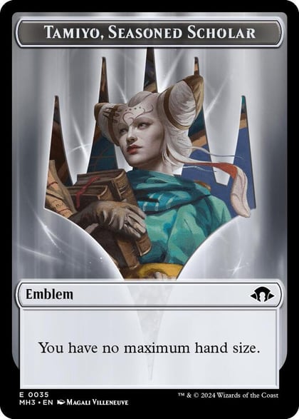 Emblem - Tamiyo, Seasoned Scholar // Energy Reserve Double-Sided Token, Modern Horizons 3 35 // 36