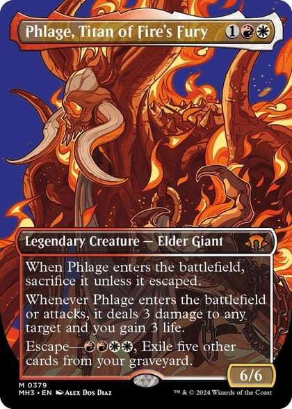 Phlage, Titan of Fire's Fury (Borderless), Modern Horizons 3 379