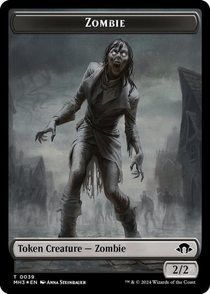 Zombie (Ripple Foil) // Insect (0027) Double-Sided Token, Modern Horizons 3 39 // 27