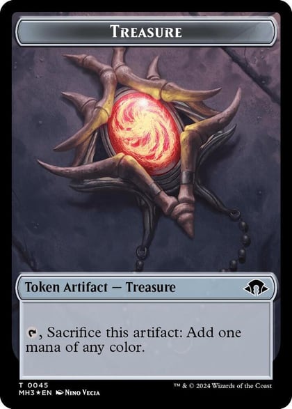 Treasure (Ripple Foil) // Copy Double-Sided Token, Modern Horizons 3 45 // 1