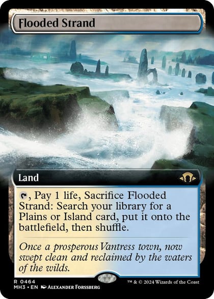 Flooded Strand (Extended Art), Modern Horizons 3 464