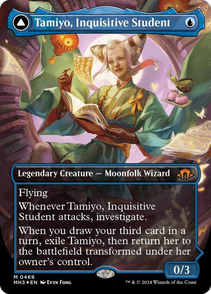 Tamiyo, Inquisitive Student (Borderless) (Textured Foil), Modern Horizons 3 469