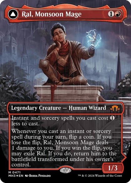 Ral, Monsoon Mage (Borderless) (Textured Foil), Modern Horizons 3 471