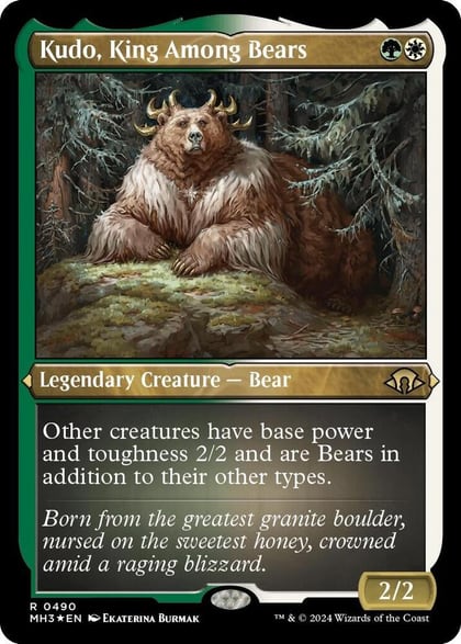 Kudo, King Among Bears (Foil Etched), Modern Horizons 3 490