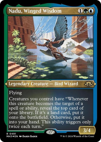 Nadu, Winged Wisdom (Foil Etched), Modern Horizons 3 491