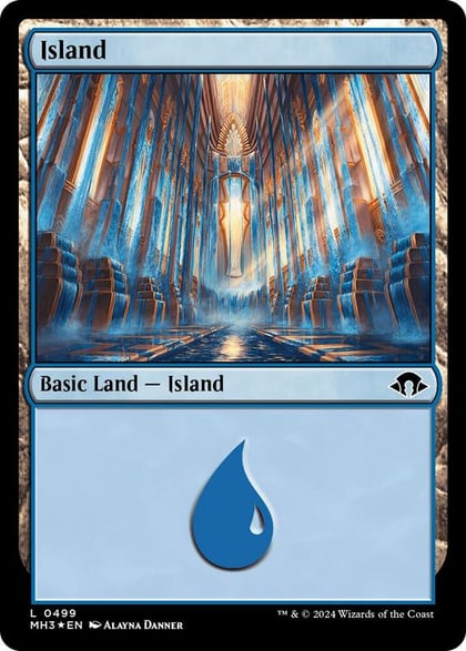 Island (0499) (Ripple Foil), Modern Horizons 3 499