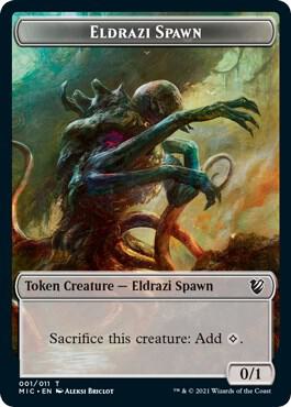 Eldrazi Spawn // Human Soldier Double-Sided Token, Commander: Innistrad: Midnight Hunt 1 // 2