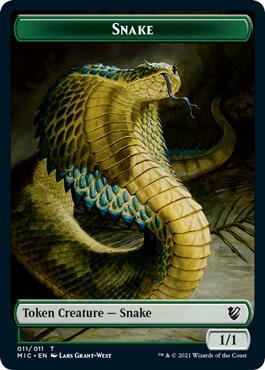 Snake // Spirit Double-Sided Token, Commander: Innistrad: Midnight Hunt 11 // 2
