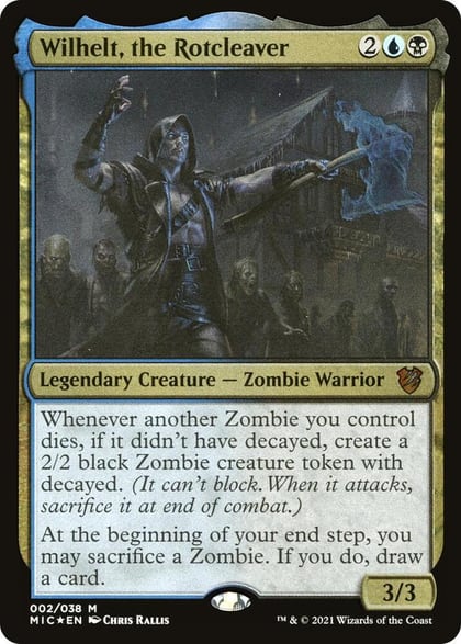Wilhelt, the Rotcleaver (Display Commander) - Thick Stock, Commander: Innistrad: Midnight Hunt 2