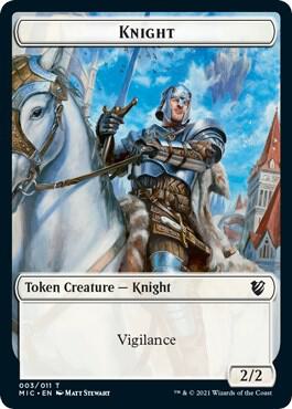Knight // Wolf Double-Sided Token, Commander: Innistrad: Midnight Hunt 3 // 13