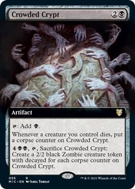 Crowded Crypt (Extended Art), Commander: Innistrad: Midnight Hunt 55