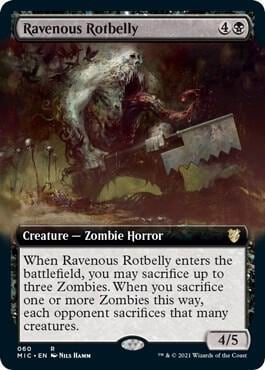 Ravenous Rotbelly (Extended Art), Commander: Innistrad: Midnight Hunt 60