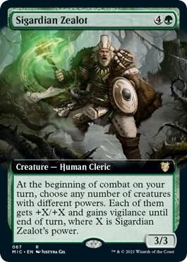 Sigardian Zealot (Extended Art), Commander: Innistrad: Midnight Hunt 67
