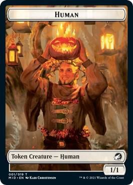 Human // Ooze Double-Sided Token, Innistrad: Midnight Hunt 1 // 10