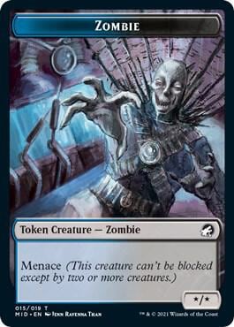 Zombie (015) Token, Innistrad: Midnight Hunt 15