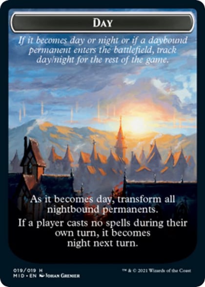 Day // Night Double-Sided Token, Innistrad: Midnight Hunt 19