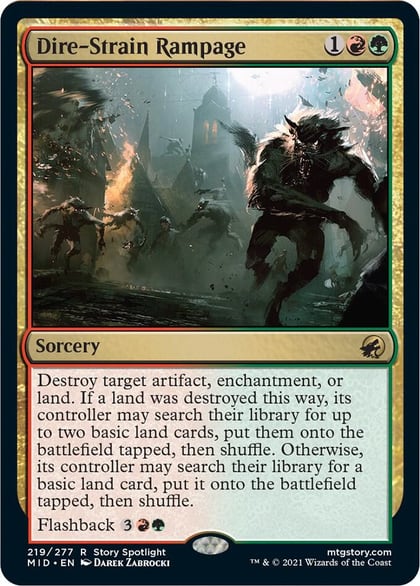 Dire-Strain Rampage, Innistrad: Midnight Hunt 219