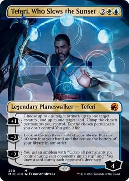Teferi, Who Slows the Sunset (Borderless), Innistrad: Midnight Hunt 280