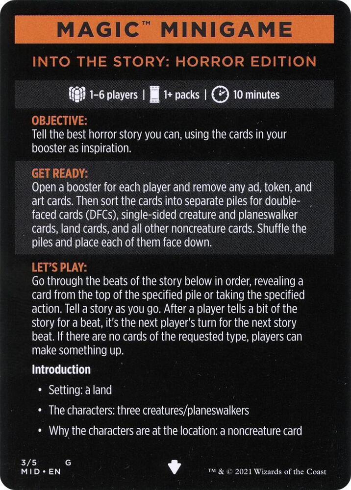 Magic Minigame: Into the Story: Horror Edition, Innistrad: Midnight Hunt 3