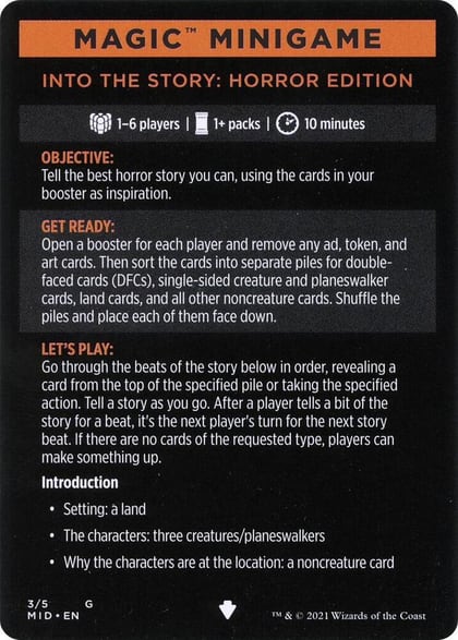 Magic Minigame: Into the Story: Horror Edition, Innistrad: Midnight Hunt 3