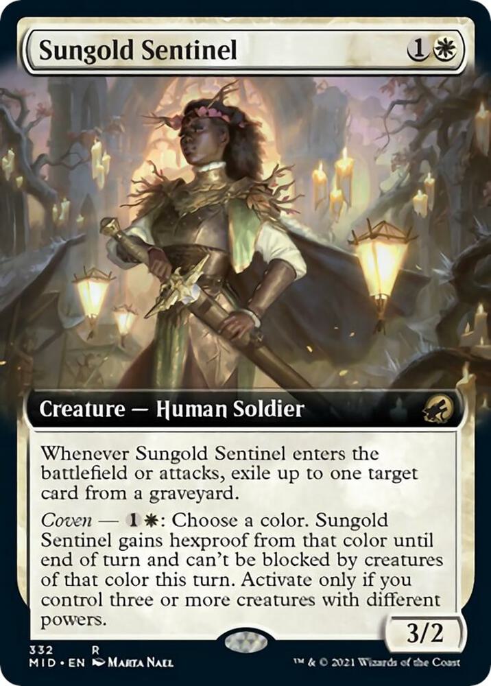 Sungold Sentinel (Extended Art), Innistrad: Midnight Hunt 332