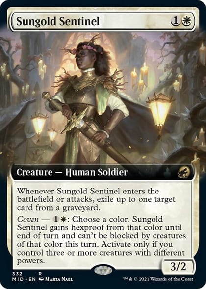 Sungold Sentinel (Extended Art), Innistrad: Midnight Hunt 332