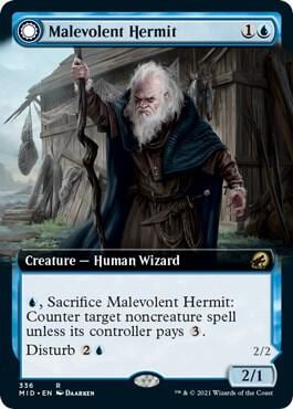 Malevolent Hermit (Extended Art), Innistrad: Midnight Hunt 336