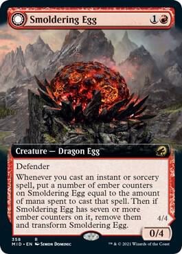 Smoldering Egg (Extended Art), Innistrad: Midnight Hunt 358