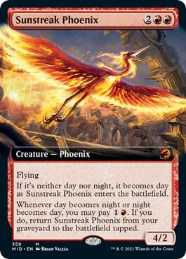 Sunstreak Phoenix (Extended Art), Innistrad: Midnight Hunt 359