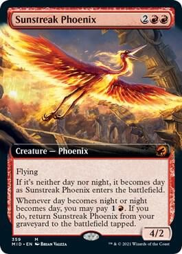 Sunstreak Phoenix (Extended Art), Innistrad: Midnight Hunt 359