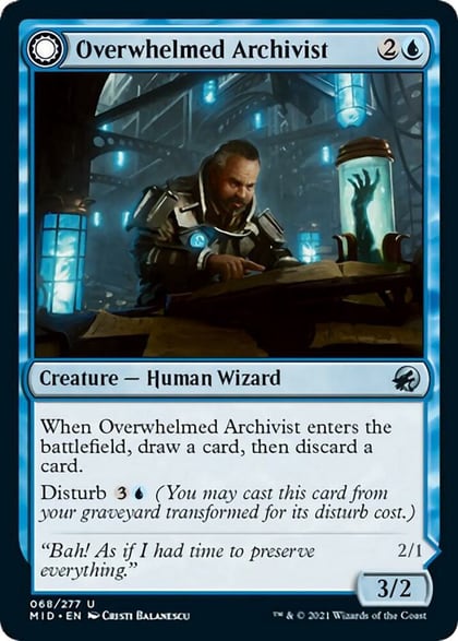 Overwhelmed Archivist, Innistrad: Midnight Hunt 68
