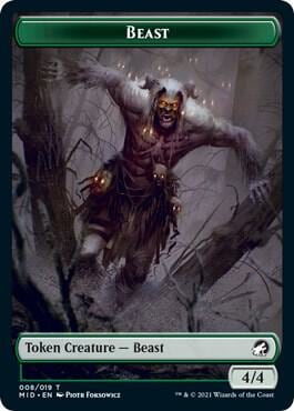 Beast // Spider (011) Double-Sided Token, Innistrad: Midnight Hunt 8 // 11