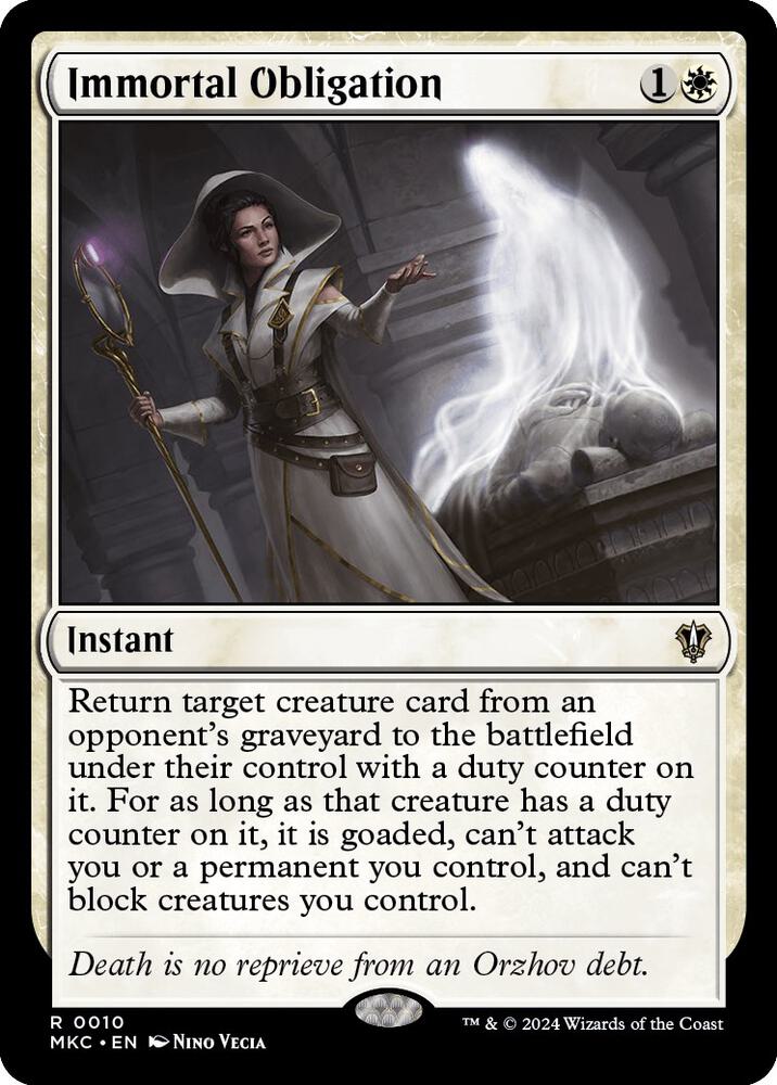 Immortal Obligation, Commander: Murders at Karlov Manor 10
