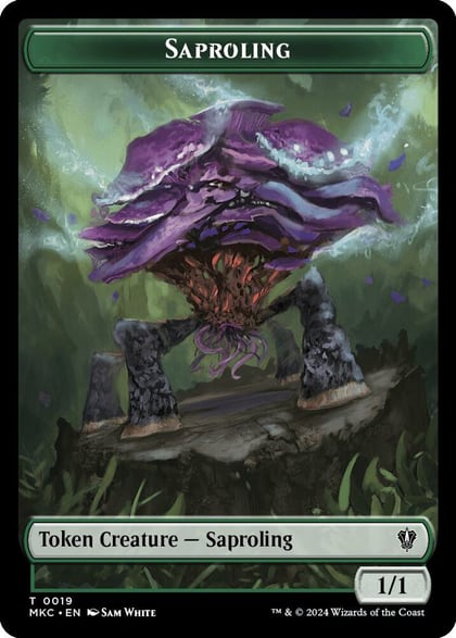 Saproling // Manifest Double-Sided Token, Commander: Murders at Karlov Manor 19 // 29