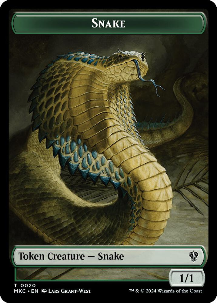 Snake // Morph Double-Sided Token, Commander: Murders at Karlov Manor 20 // 30