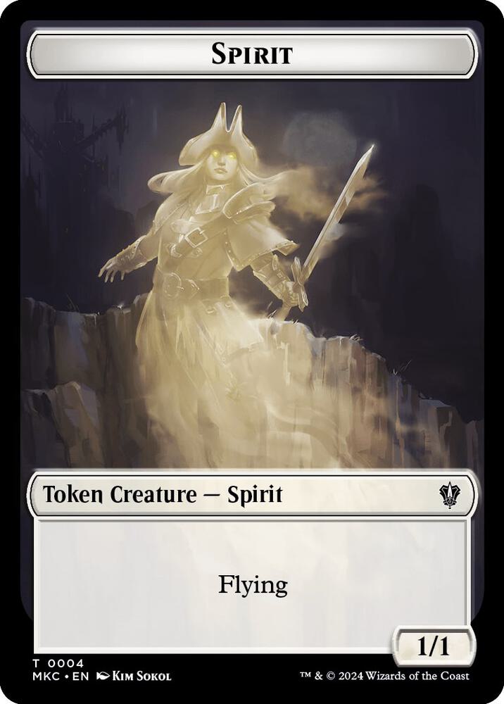 Spirit // Phyrexian Germ Double-Sided Token, Commander: Murders at Karlov Manor 4 // 10