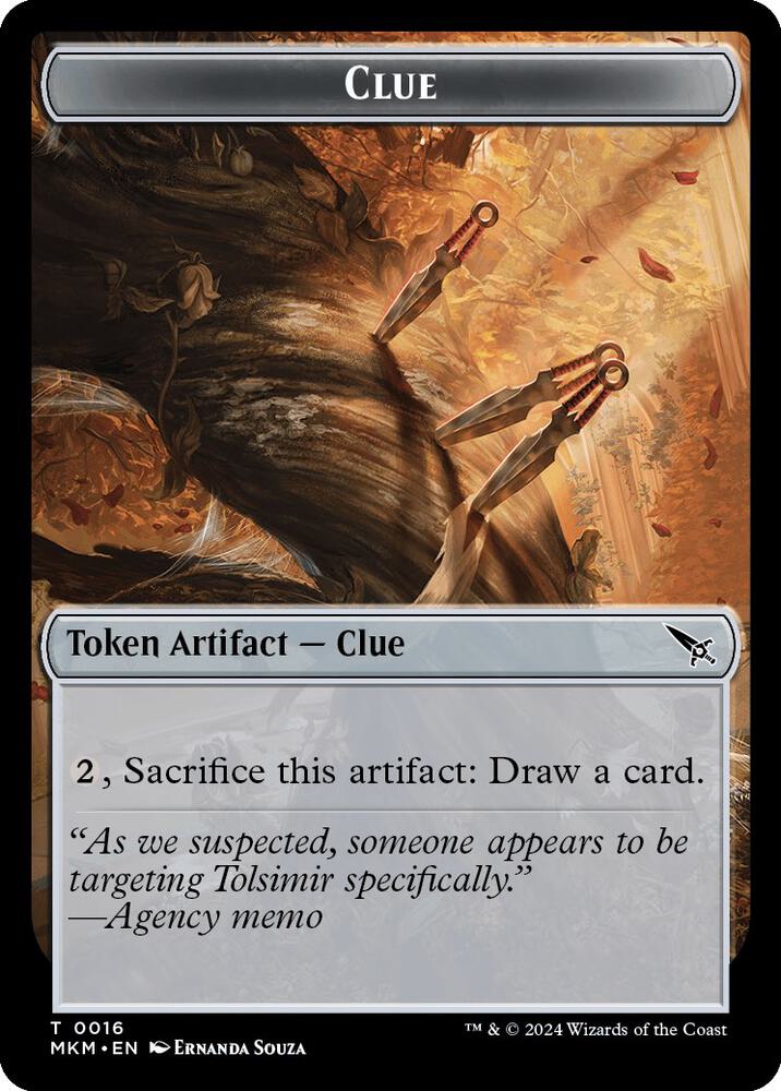 Clue (0016) // A 0043 Double-Sided Token, Murders at Karlov Manor 16 // 43